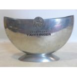 A vintage Taittinger pewter champagne/ice bucket, H.30 W.46 D.16cm