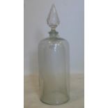 A large vintage glass apothecary jar and stopper, H.66cm