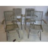 A set of four John Lewis folding garden chairs