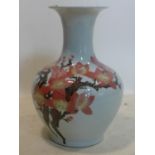 A large Chinese vase with floral decoration, H.56cm