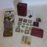 A collection of 19th century and later coins