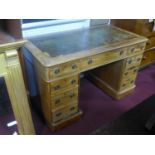 A Victorian pedestal desk, complete but needs regluing in some parts