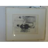 A French, framed and glazed 19th century monochrome print entitled, 'Emotions Parisiennes' 29 x 22cm