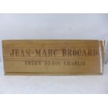 Jean-Marc Brocard, 1995, Chablis Premier Cru, Montmains, magnum, 150cl, in wooden crate