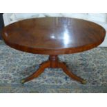 A Regency mahogany tilt top breakfast table, H.70 D.132cm