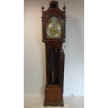 A 19th century mahogany grandfather clock, the movement signed John Andrews Leaden hall street