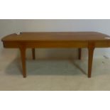 A 20th century teak coffee table, H.41 W.120 D.53cm
