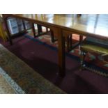 A 20th century mahogany dining table, H.72 W.200 D.100cm