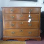 A 19th century oak chest of drawers, H.95 W.107 D.51cm