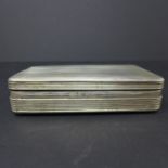 A George III silver cigarette case, with engraved monogram and dated 1815 to interior, hallmarked,