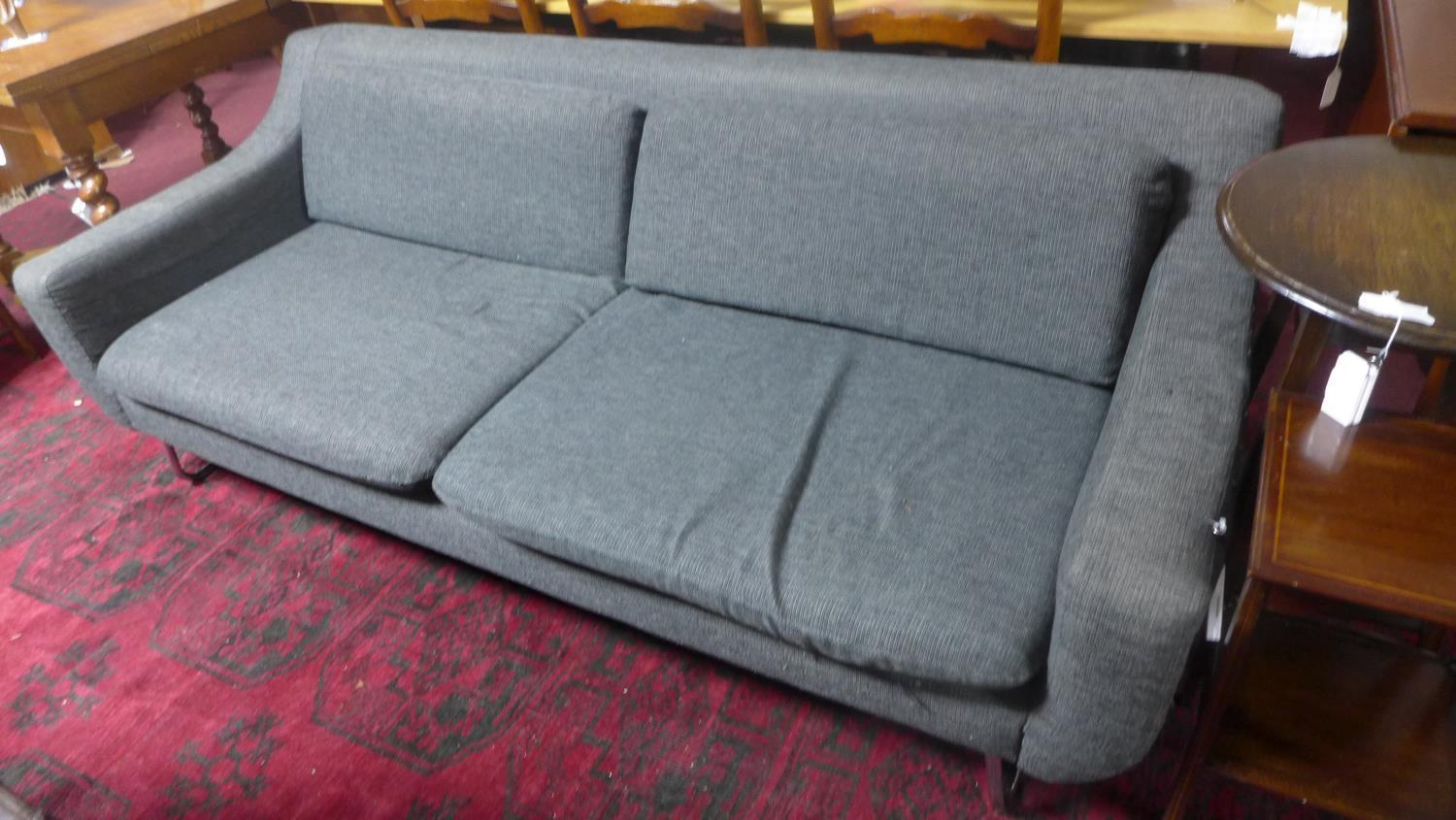 A two seat sofa by Content by Conran with chrome supports - Image 2 of 3