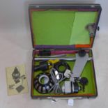 A vintage Zenith UPA 5 M enlarger, made in USSR, in carrying case with manual