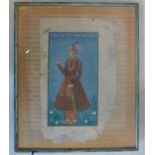 A 19th century Persian miniature painting signed Haber, 26 x 15cm