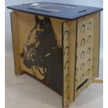 Angus McDonald, a limited edition stool with horse design, signed and dated 2008 and numbered 10/