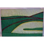 Yvonne Mills-Stanley (Contemporary artist), 'Grass Tracks', oil on linen, 123 x 183cm