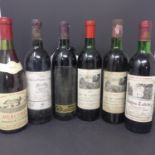 Six bottles of red wine, to include 1989 Chateau Pontet-Chappaz, Margaux; 1970 Chateau du Cartillon,