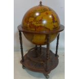 A contemporary globe cocktail bar, H.90cm