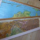 Two vintage wall maps by George Philip & Son Ltd., to include Philips' Comparative Map of India,