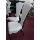 A set of 10 contemporary dining chairs to include 2 carvers, retailed by Aleal of Portugal