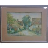 Dorothy Morris, 'Ecuires Village, Picardy', wateercolour, signed lower right, framed and glazed,