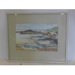 A framed and glazed coastal watercolour, signed H. A. Barclay lower left, 35 x 55cm