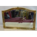 A Venetian style gilt wood mirror, 91 x 129cm