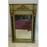 An Empire style pier mirror, 109 x 68cm