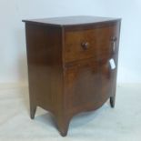 A Georgian mahogany bedside commode later converted to a drinks cabinet, H.71 W.63 D.41cm