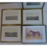 Four steeplechase colour prints after Henry Alken, to include 'The Start', 'The Brook', 'The Wall'