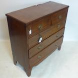 A George III mahogany chest of drawers, H,98 W.98 D.42cm