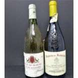 1 bottle of 2002 Chateau de Beaucastel Chateauneuf-du-Pape, together with 1 bottle of 1996 Jean