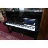 A Hyundai Tropicalised upright piano, IL00393, H.121 W.150 D.61cm, together with piano stool