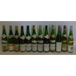 A collection of 12 bottles of Vins d'Alsace, to include Muscat Gewurztraminer, Sylvaner, Pinot