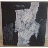 A late 20th century abstract oil on board, signed to verso, 81 x 79cm