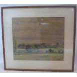 A 20th century landscape watercolour, signed, 30 x 35cm