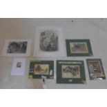 A collection of 7 prints to include Curiosity Street, Peking, 1861, 55 x 26cm; 3 Arthur Rockham