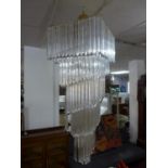 A large 20th century Murano drop chandelier
