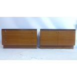 A 20th century teak modular chest and cabinet by Turnidge, H.52 W.91 D.45cm