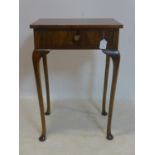 An Art Deco walnut side table, H.75 W.51 D.36cm