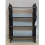 A Victorian oak open bookcase, H.88 W.58 D.15cm