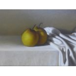 A contemporary still life oil on canvas, indistinctly signed and dated 2010 to verso, 30 x 40cm