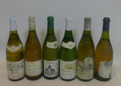 A mixed collection of 6 bottles of wine, to include 1988 Clos Reissier Pouilly-Fuisse; 1995 Mercurey
