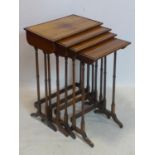 A Regency rosewood nest of four tables