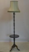 A 20th century oak standard lamp, H.131cm