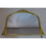 A 20th century gilt wood over mantle mirror, 91 x 125cm