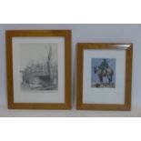 A Joseph Crawhall Print titled 'The Huntsman', together with a Leonel Edwards Print titled '