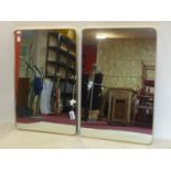 A pair of contemporary gilt rectangular wall mirrors, H.121 W.81cm