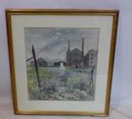 M. Simpson, 'Industrial Landscape', watercolour, signed and dated 1973 to lower right, inscribed