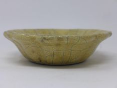 A Chinese crackle glazed bowl of floral design, H.5cm Diameter 17cm