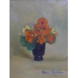 Marie Palmers de Terlamen (1895-1991), Still life of flowers in a vase, oil on canvas, signed